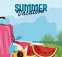 banner de férias de verão vetor