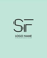 sf inicial minimalista moderno abstrato logotipo vetor