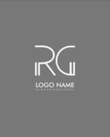 rg inicial minimalista moderno abstrato logotipo vetor