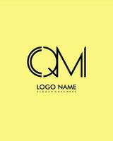 qm inicial minimalista moderno abstrato logotipo vetor