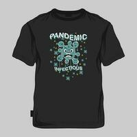 pandemia infeccioso letras abstrato, tipografia Projeto vetor, gráfico ilustração, para t camisa vetor