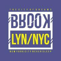 Brooklyn gráfico, tipografia t camisa, vetor Projeto ilustração, Boa para casual estilo