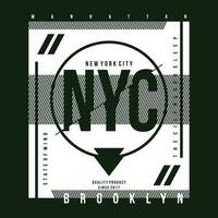 Brooklyn nyc plano gráfico, tipografia t camisa, vetor Projeto ilustração, Boa para casual estilo