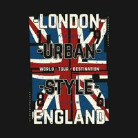 Londres abstrato bandeira gráfico ilustração, tipografia vetor, para casual t camisa impressão vetor