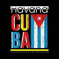 Havana Cuba abstrato bandeira gráfico, tipografia vetor, t camisa Projeto ilustração, Boa para pronto imprimir, e de outros usar vetor