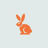 design de logotipo de coelho vetor
