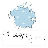 estados federados da micronésia sinalizam ilustração simples para o dia da independência ou eleição vetor