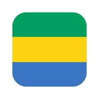 ilustração simples da bandeira do gabão para o dia da independência ou eleição vetor