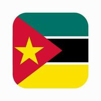 ilustração simples da bandeira de moçambique para o dia da independência ou das eleições vetor