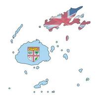 ilustração simples de bandeira de fiji para o dia da independência ou eleição vetor