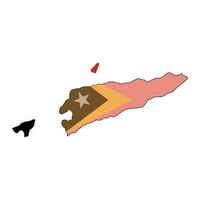 ilustração simples da bandeira de timor leste para o dia da independência ou eleição vetor