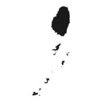 mapa altamente detalhado de São Vicente e Granadinas com bordas isoladas no fundo vetor