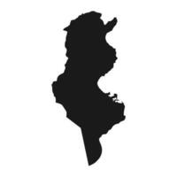 mapa altamente detalhado da tunísia com bordas isoladas no fundo vetor