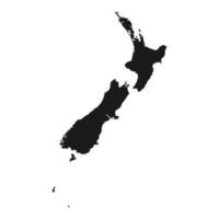 mapa altamente detalhado da nova zelândia com bordas isoladas no fundo vetor