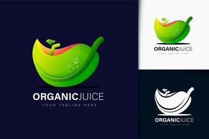 design de logotipo de suco orgânico vetor