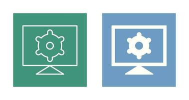 ícone de vetor de configurações do computador