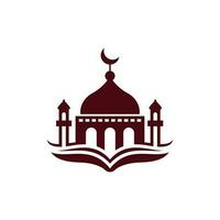 mesquita livro logotipo modelo Projeto vetor, mesquita logotipo, vetor islâmico, vetor logotipo modelo