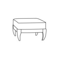 minimalista de madeira mesa linha logotipo projeto, gráfico elemento ilustração modelo Projeto. vetor