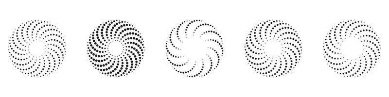 pontilhado espiral vórtice Projeto elemento, vetor ilustração.