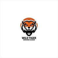 tigre Bravo logotipo jogos esport Projeto vetor
