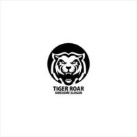 tigre Bravo Projeto mascote logotipo vetor