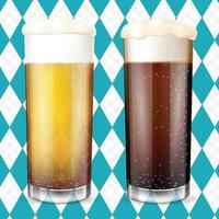 copos de cerveja conceito moderno oktoberfest vetor