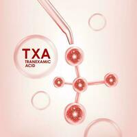 tranexâmico ácido sérum pele Cuidado Cosmético vetor
