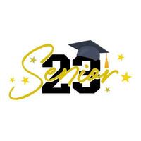 Parabéns classe do 2023. Parabéns graduados 2023 bandeira. vetor