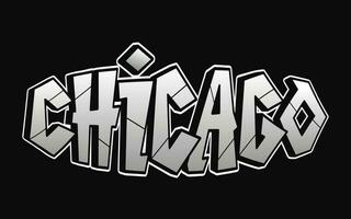 Chicago palavra grafite estilo letras.vetor mão desenhado rabisco desenho animado logotipo ilustração. engraçado legal Chicago cartas, moda, grafite estilo impressão para camiseta, poster conceito vetor