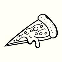 pizza desenhando ilustração dentro mão desenhado vintage esboço estilo vetor