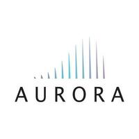 modelo de vetor de ilustração de ícone de design de logotipo aurora