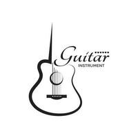 simples musical guitarra instrumento logotipo, para guitarra comprar, música instrumento loja, orquestra, guitarra lições, aplicativos, jogos, música estúdio, vetor