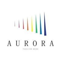 modelo de vetor de ilustração de ícone de design de logotipo aurora