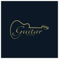 simples musical guitarra instrumento logotipo, para guitarra comprar, música instrumento loja, orquestra, guitarra lições, aplicativos, jogos, música estúdio, vetor