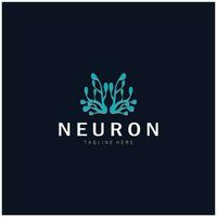 neurônio, algas ou nervo célula logotipo designmolécula logotipo ilustração modelo ícone com vetor conceito