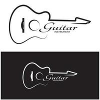 simples musical guitarra instrumento logotipo, para guitarra comprar, música instrumento loja, orquestra, guitarra lições, aplicativos, jogos, música estúdio, vetor