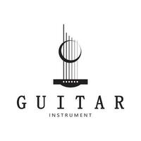 simples musical guitarra instrumento logotipo, para guitarra comprar, música instrumento loja, orquestra, guitarra lições, aplicativos, jogos, música estúdio, vetor