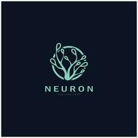 neurônio, algas ou nervo célula logotipo designmolécula logotipo ilustração modelo ícone com vetor conceito