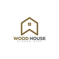 eps10 vetor inicial carta W madeira casa logotipo Projeto modelo isolado em branco fundo