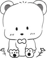 gato desenho animado rabisco kawaii animê coloração página fofa ilustração desenhando personagem chibi mangá quadrinho vetor
