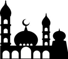 mesquita vetor ilustração. silhueta mesquita ícone para placa e símbolo do muçulmano adoração lugar. mesquita ícone do islamismo religião e muçulmano fé. Lugar, colocar do muçulmano para orar
