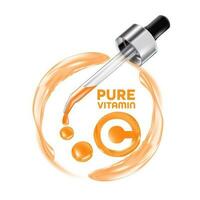 puro Vitamina c sérum pele Cuidado Cosmético vetor