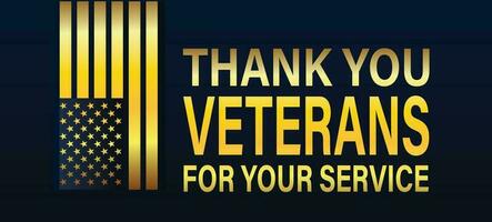 obrigado você veteranos para seu serviço americano bandeira pagando tributo e patriótico vetor