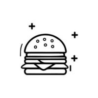 mão desenhado Hamburger dentro rabisco estilo vetor