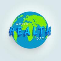 mundo saúde dia logotipo Projeto. vetor