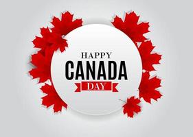 cartão de felicitações de feliz dia do Canadá vetor