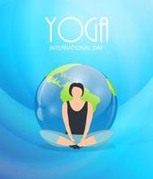 fundo de dia 21 de junho internacional de ioga vetor