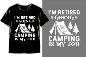 concepção a final acampamento camiseta. acampamento t camisa Projeto vetor gráficos