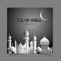 eid al adha Mubarak festival celebração fundo vetor