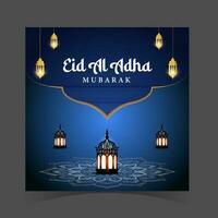 eid al adha Mubarak festival celebração fundo vetor